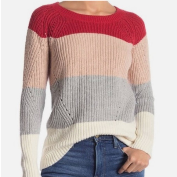 Lucky Brand Crewneck Pointelle Sweater - Picture 6 of 11